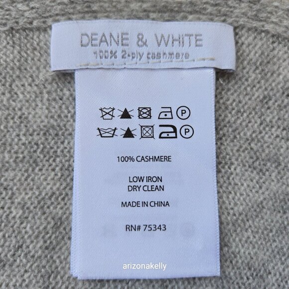 NWOT Deane & White Cashmere Wrap Huge Heather Grey - Picture 3 of 6